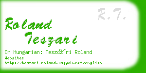 roland teszari business card